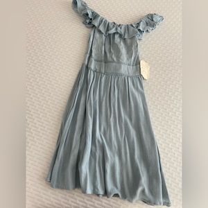 Altar’d State dress xs size extra-small light blue ruffle top tie back NWT